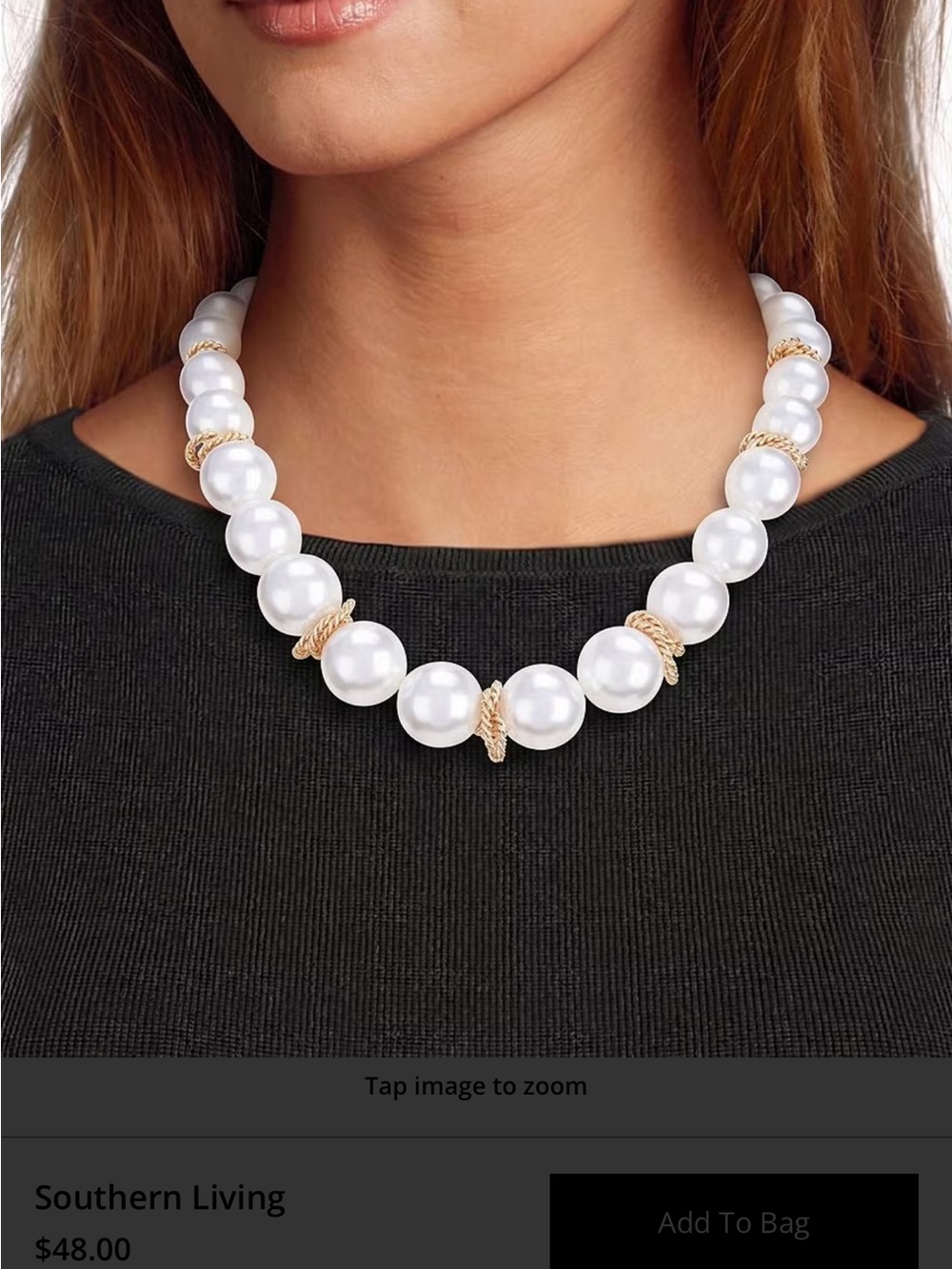 Southern Living
Oversized Pearl Collar Statement Necklace